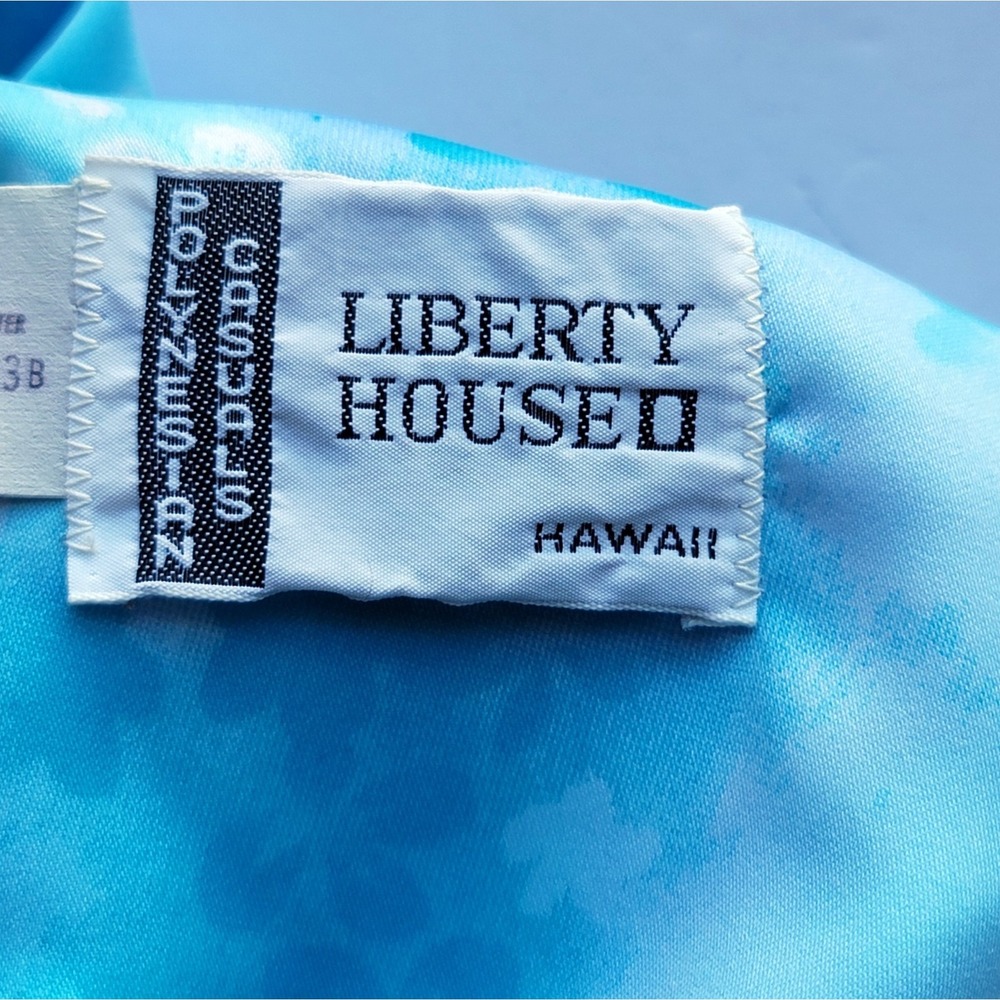 Vintage LIBERTY HOUSE Hawaii Size 10 Cherry Blossom Print Satin Maxi Dress RARE! - Picture 4 of 14